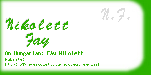 nikolett fay business card