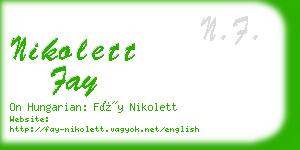 nikolett fay business card